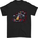 Motorsports Car Formula Mens T-Shirt 100% Cotton Black