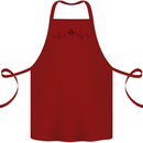 Mountain ECG Hiking Trekking Climbing Pulse Cotton Apron 100% Organic Maroon