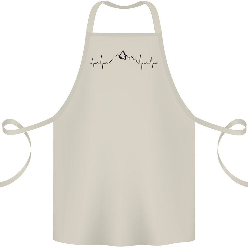 Mountain ECG Hiking Trekking Climbing Pulse Cotton Apron 100% Organic Natural