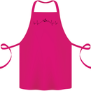 Mountain ECG Hiking Trekking Climbing Pulse Cotton Apron 100% Organic Pink