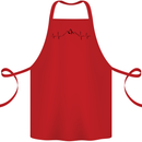 Mountain ECG Hiking Trekking Climbing Pulse Cotton Apron 100% Organic Red