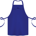 Mountain ECG Hiking Trekking Climbing Pulse Cotton Apron 100% Organic Royal Blue