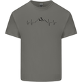 Mountain ECG Hiking Trekking Climbing Pulse Kids T-Shirt Childrens Charcoal