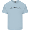 Mountain ECG Hiking Trekking Climbing Pulse Kids T-Shirt Childrens Light Blue