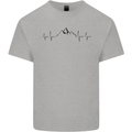 Mountain ECG Hiking Trekking Climbing Pulse Kids T-Shirt Childrens Sports Grey