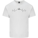 Mountain ECG Hiking Trekking Climbing Pulse Kids T-Shirt Childrens White