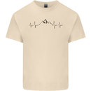 Mountain ECG Hiking Trekking Climbing Pulse Mens Cotton T-Shirt Tee Top Natural