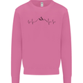 Mountain ECG Hiking Trekking Climbing Pulse Mens Sweatshirt Jumper Azalea