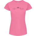 Mountain ECG Hiking Trekking Climbing Pulse Womens Petite Cut T-Shirt Azalea