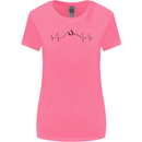 Mountain ECG Hiking Trekking Climbing Pulse Womens Wider Cut T-Shirt Azalea