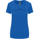 Mountain ECG Hiking Trekking Climbing Pulse Womens Wider Cut T-Shirt Royal Blue