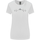 Mountain ECG Hiking Trekking Climbing Pulse Womens Wider Cut T-Shirt White