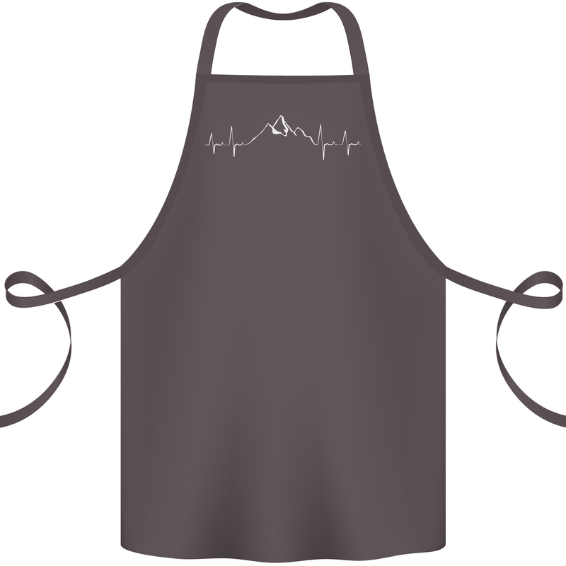 Mountain ECG Trekking Hiking Climbing Pulse Cotton Apron 100% Organic Dark Grey