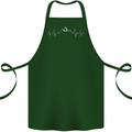 Mountain ECG Trekking Hiking Climbing Pulse Cotton Apron 100% Organic Forest Green