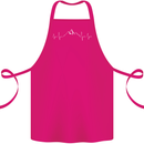 Mountain ECG Trekking Hiking Climbing Pulse Cotton Apron 100% Organic Pink