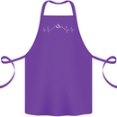 Mountain ECG Trekking Hiking Climbing Pulse Cotton Apron 100% Organic Purple