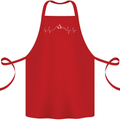 Mountain ECG Trekking Hiking Climbing Pulse Cotton Apron 100% Organic Red