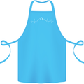 Mountain ECG Trekking Hiking Climbing Pulse Cotton Apron 100% Organic Turquoise
