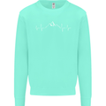 Mountain ECG Trekking Hiking Climbing Pulse Kids Sweatshirt Jumper Peppermint