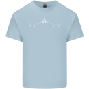 Mountain ECG Trekking Hiking Climbing Pulse Kids T-Shirt Childrens Light Blue