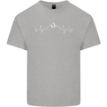 Mountain ECG Trekking Hiking Climbing Pulse Kids T-Shirt Childrens Sports Grey