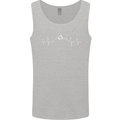 Mountain ECG Trekking Hiking Climbing Pulse Mens Vest Tank Top Sports Grey