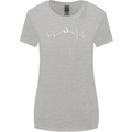 Mountain ECG Trekking Hiking Climbing Pulse Womens Wider Cut T-Shirt Sports Grey