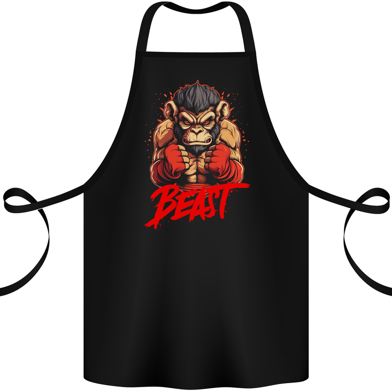 Muay Thai Beast MMA Martial Arts Boxing Cotton Apron 100% Organic Black