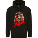 Muay Thai Beast MMA Martial Arts Boxing Mens 80% Cotton Hoodie Black