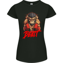 Muay Thai Beast MMA Martial Arts Boxing Womens Petite Cut T-Shirt Black
