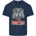 Muay Thai Elephant Contact Martial Arts MMA Kids T-Shirt Childrens Navy Blue