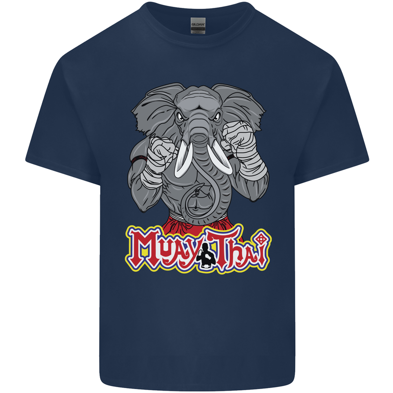 Muay Thai Elephant Contact Martial Arts MMA Kids T-Shirt Childrens Navy Blue