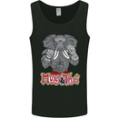 Muay Thai Elephant Contact Martial Arts MMA Mens Vest Tank Top Black