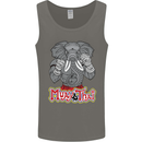 Muay Thai Elephant Contact Martial Arts MMA Mens Vest Tank Top Charcoal