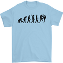 Muay Thai Evolution Contact Martial Arts MMA Mens T-Shirt 100% Cotton Light Blue
