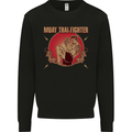 Muay Thai Fighter Contact MMA Martial Arts Mens Sweatshirt Jumper Black