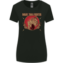 Muay Thai Fighter Contact MMA Martial Arts Womens Wider Cut T-Shirt Black