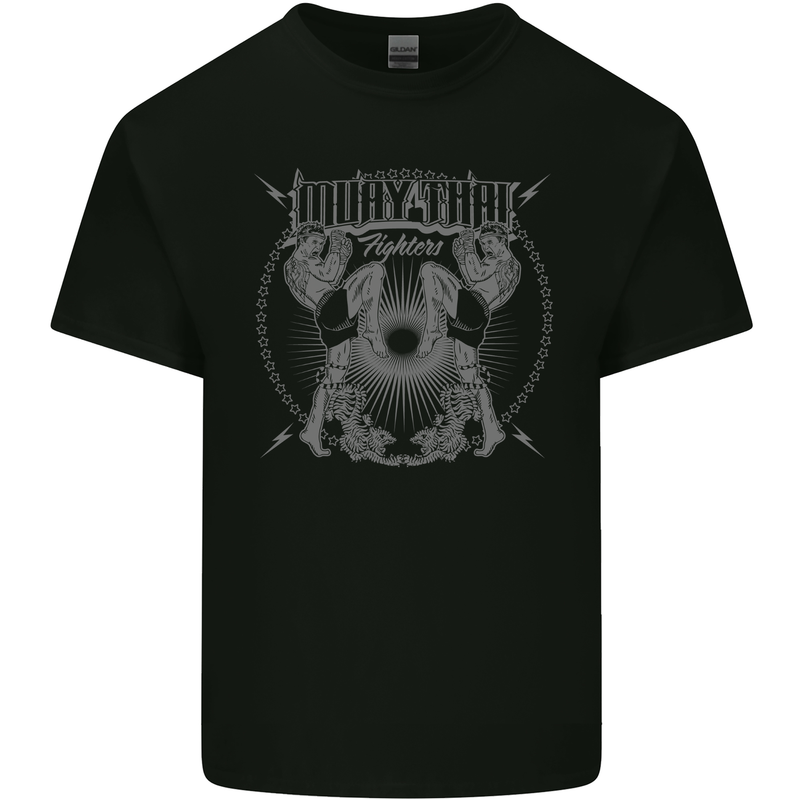 Muay Thai Fighters Martial Arts MMA Kids T-Shirt Childrens Black