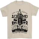 Muay Thai Full Contact Martial Arts MMA Mens T-Shirt 100% Cotton Sand