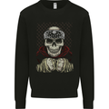 Muay Thai Kickboxing Skull Fighter MMA Boxing Mens Sweatshirt Jumper Black