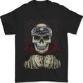 Muay Thai Kickboxing Skull Fighter MMA Boxing Mens T-Shirt 100% Cotton Black