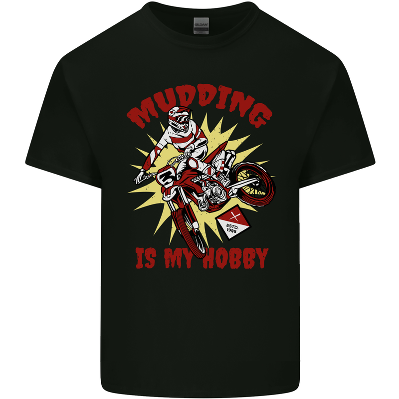 Mudding Hobby Motocross Dirt Bike MotoX Kids T-Shirt Childrens Black
