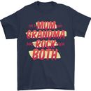 Mum & Grandma and I Rock Them Both Funny Mens T-Shirt 100% Cotton Navy Blue