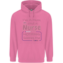 Mum and a Nurse Funny Mothers Day Gift Childrens Kids Hoodie Azalea