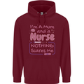 Mum and a Nurse Funny Mothers Day Gift Childrens Kids Hoodie Maroon