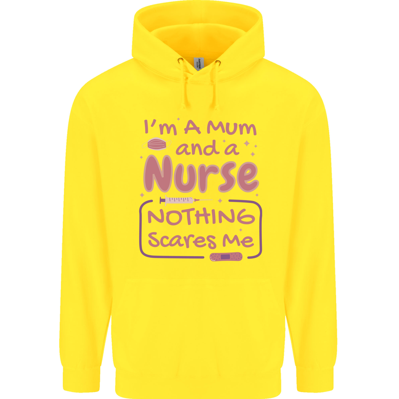 Mum and a Nurse Funny Mothers Day Gift Childrens Kids Hoodie Yellow
