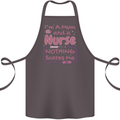 Mum and a Nurse Funny Mothers Day Gift Cotton Apron 100% Organic Dark Grey