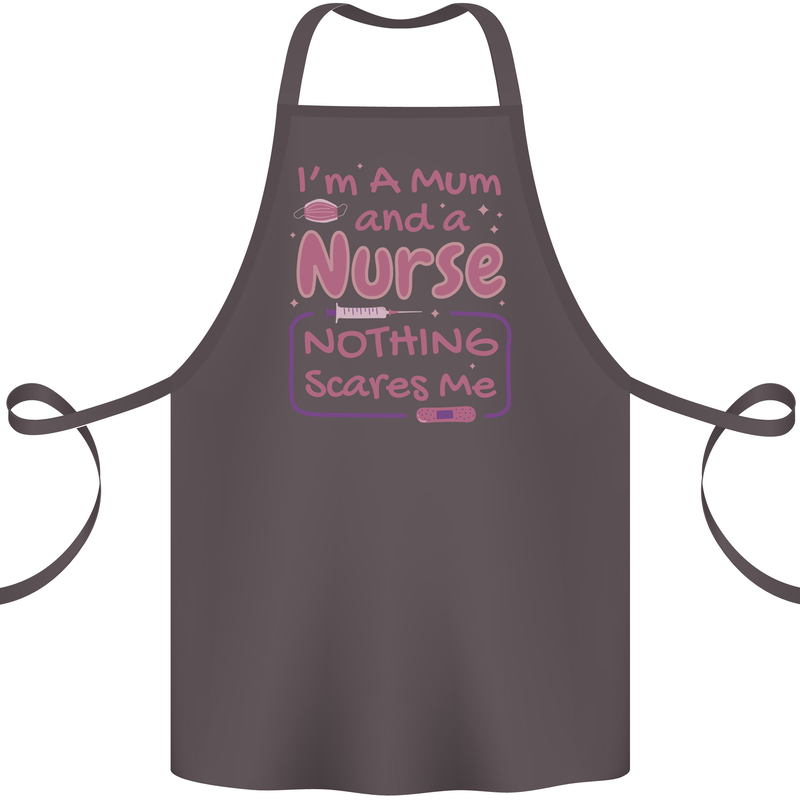 Mum and a Nurse Funny Mothers Day Gift Cotton Apron 100% Organic Dark Grey