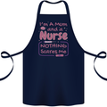 Mum and a Nurse Funny Mothers Day Gift Cotton Apron 100% Organic Navy Blue