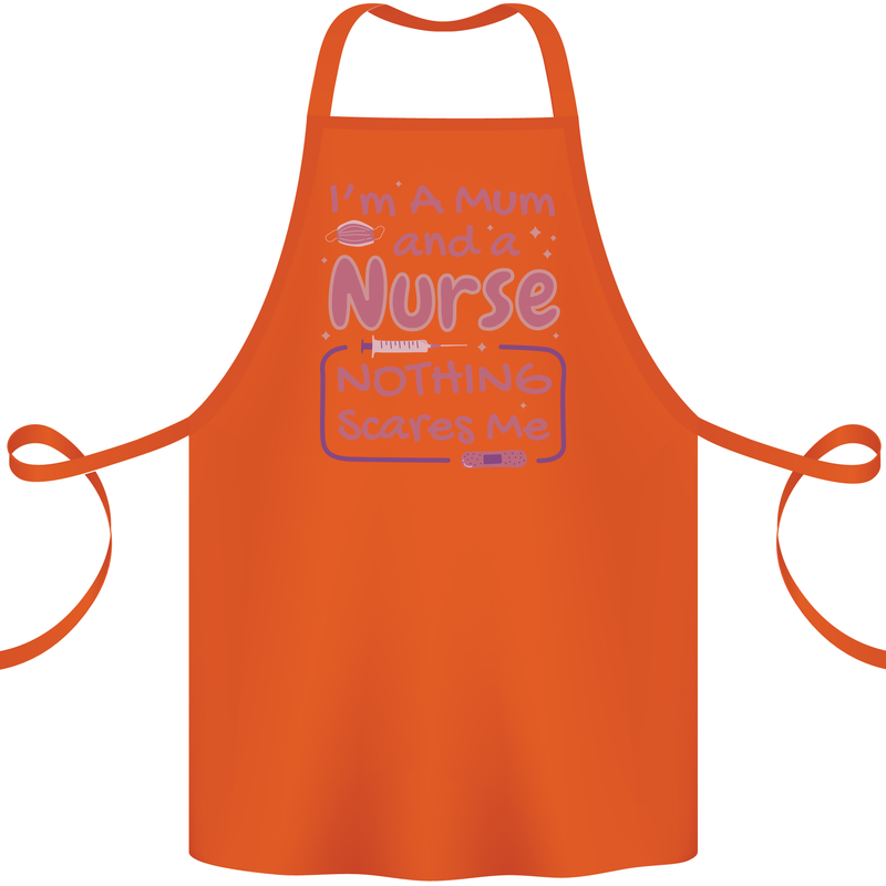 Mum and a Nurse Funny Mothers Day Gift Cotton Apron 100% Organic Orange